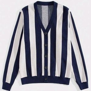 BRAND NEW, STRIPED CARDIGAN SWEATER SIZE S